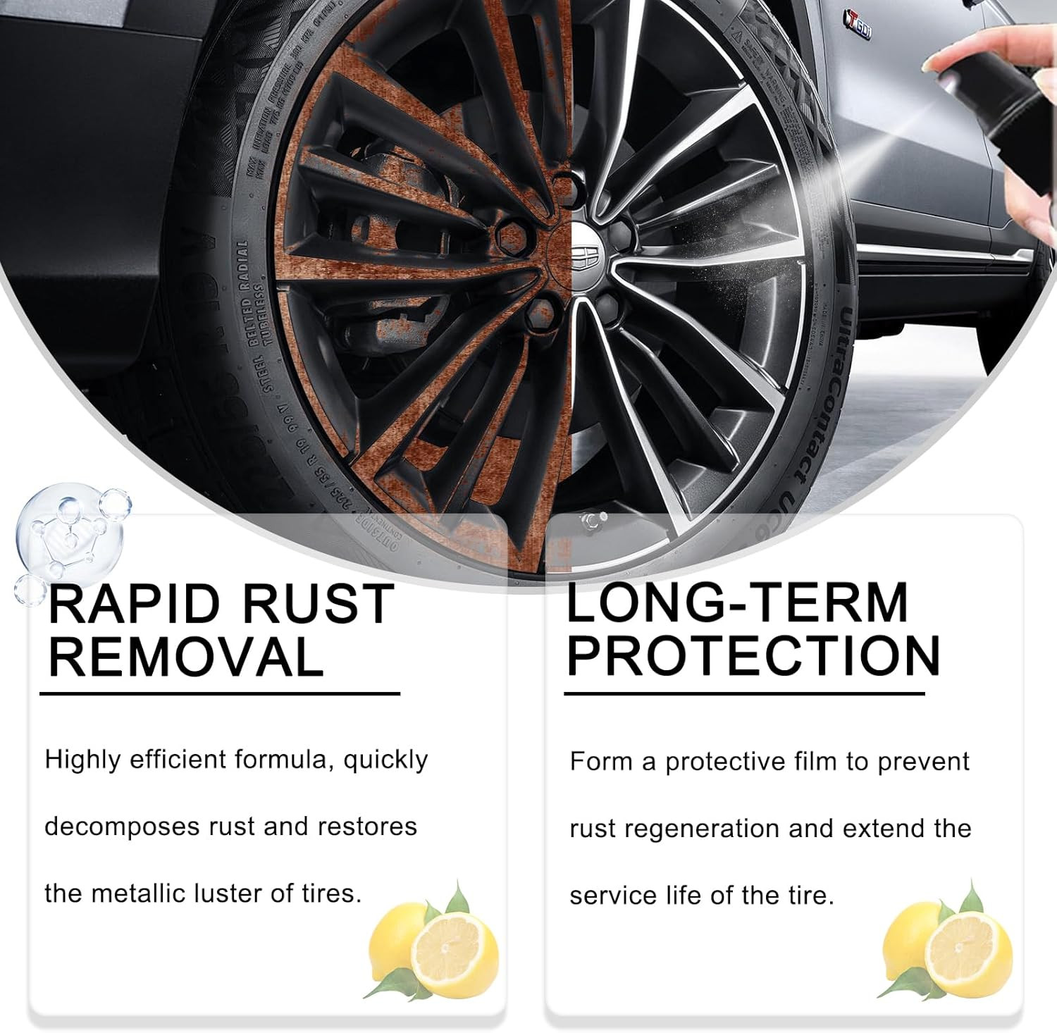 2PCS Nexa Rust Remover Spray, Rust Remover for Metal, Nexa 2.0 anti Rusts Iron O
