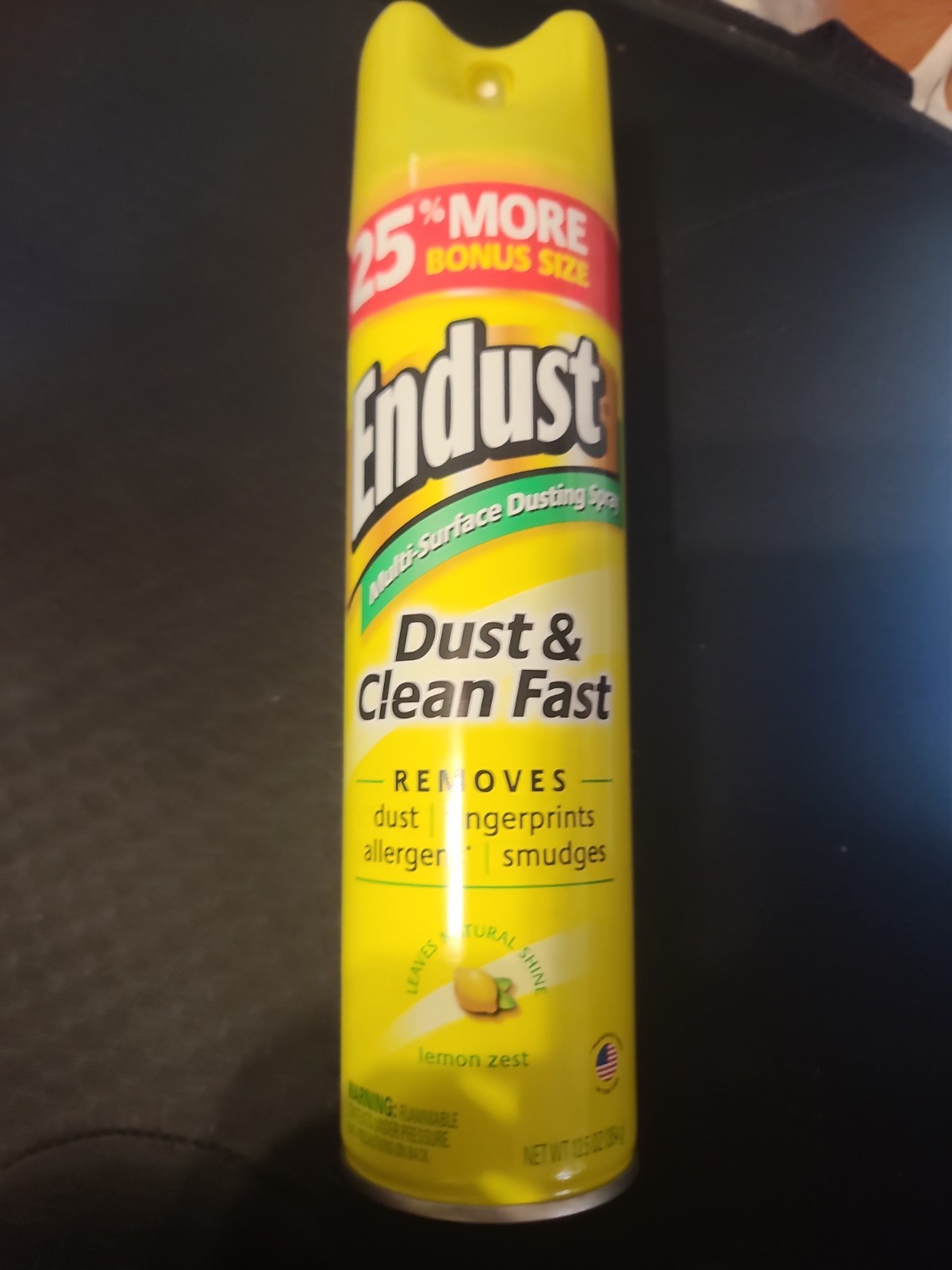 Endust® Multi-Surface Dusting and Cleaning Spray, Lemon Zest, Aerosol, 12.5 oz.