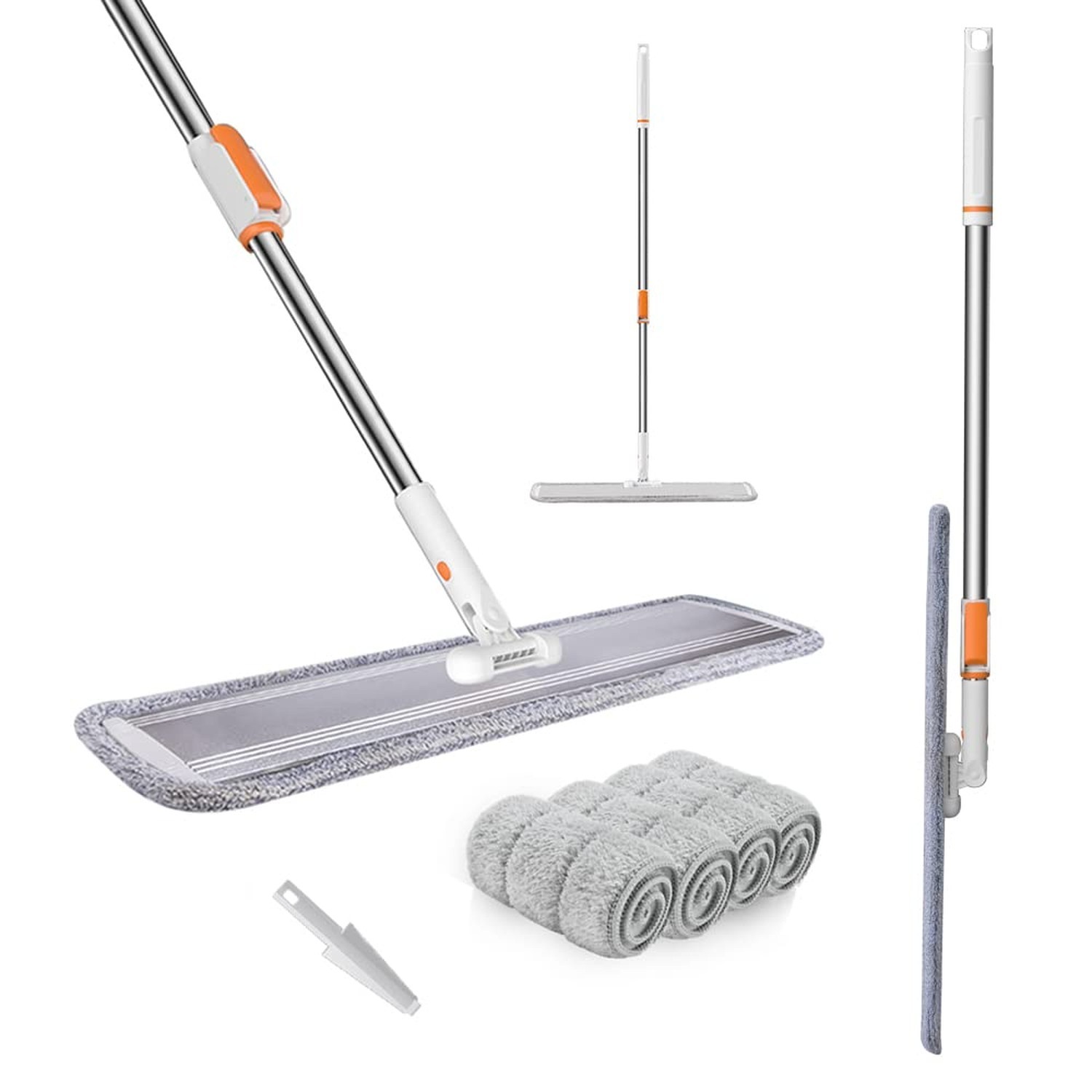 Microfiber Flat Mop 32 in Large Mops for Floor Cleaning Commercial Dust Dry W…