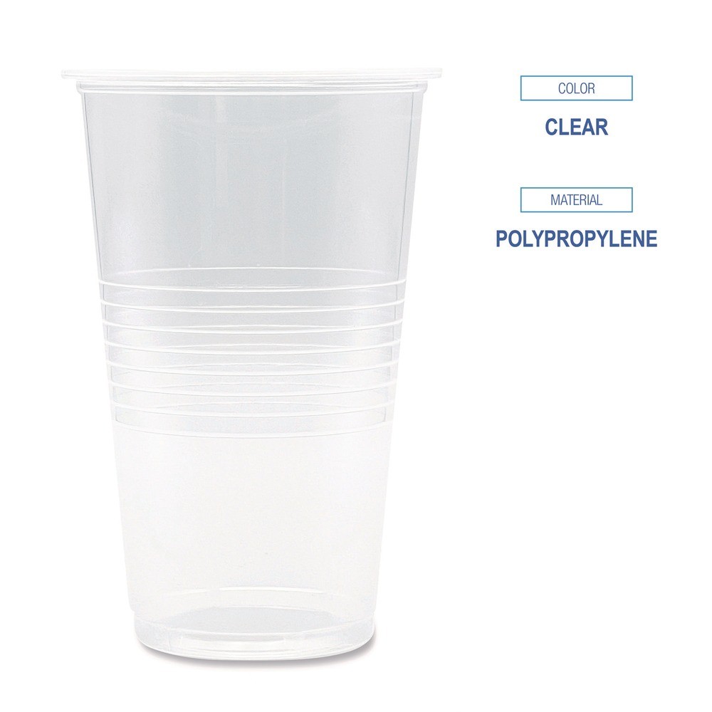 Boardwalk TRANSCUP20CT 20 oz. Translucent Plastic Cold Cups – CL (1000/CT) New