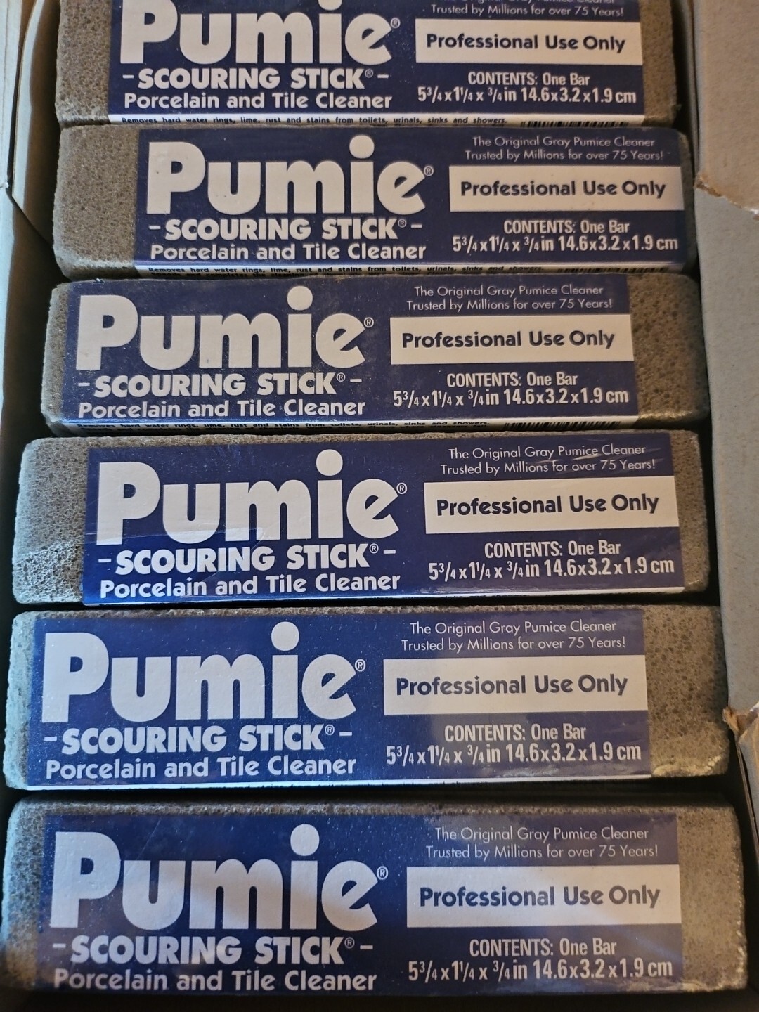 12-Pumie Institutional Pack Scouring Stick 5-3/4 x 1-1/4 × 3/4 in No Box