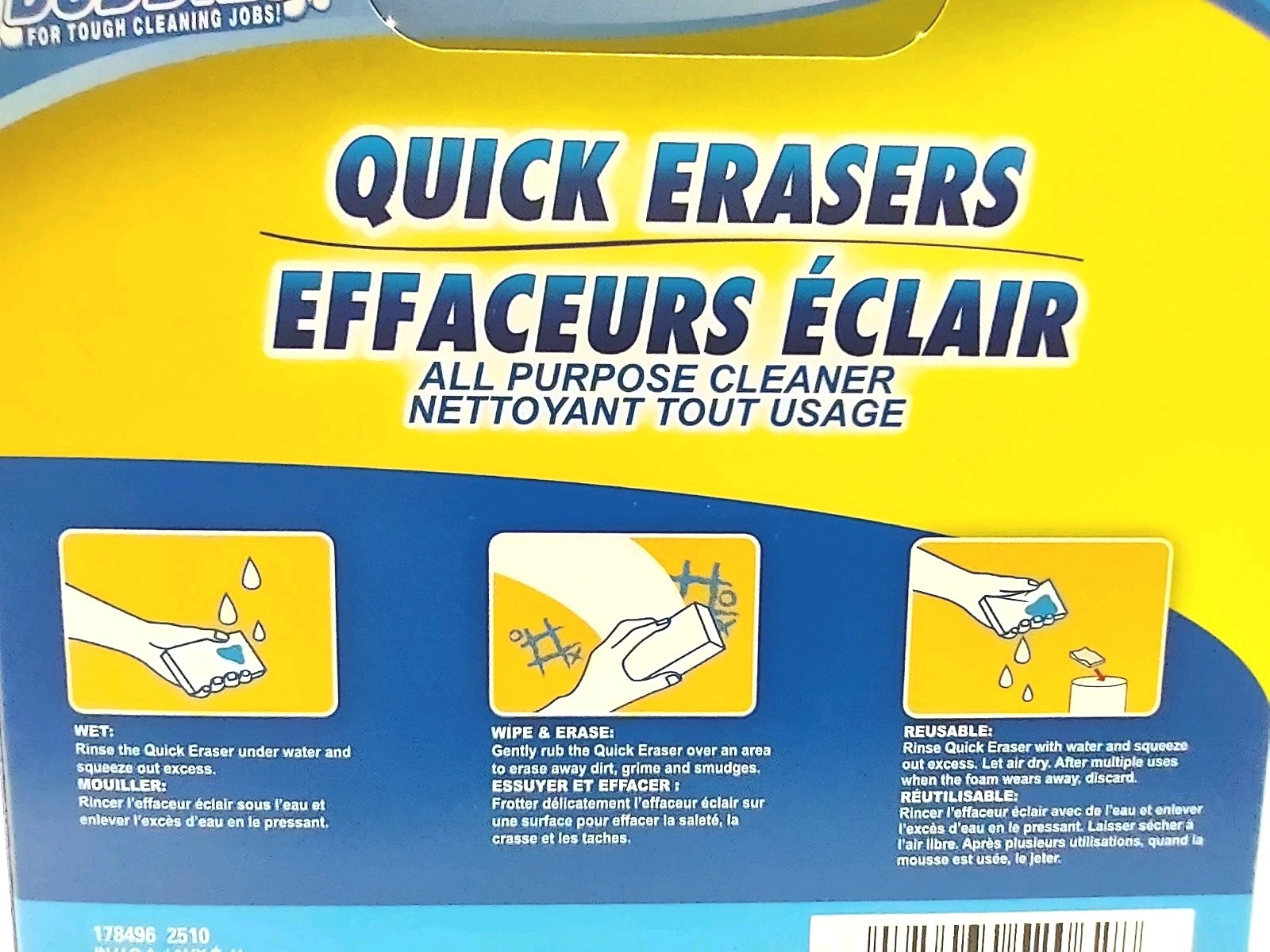 ( LOT 2 ) Scrub Buddies Quick Eraser Sponge 2-pk/Box NEW SEALED