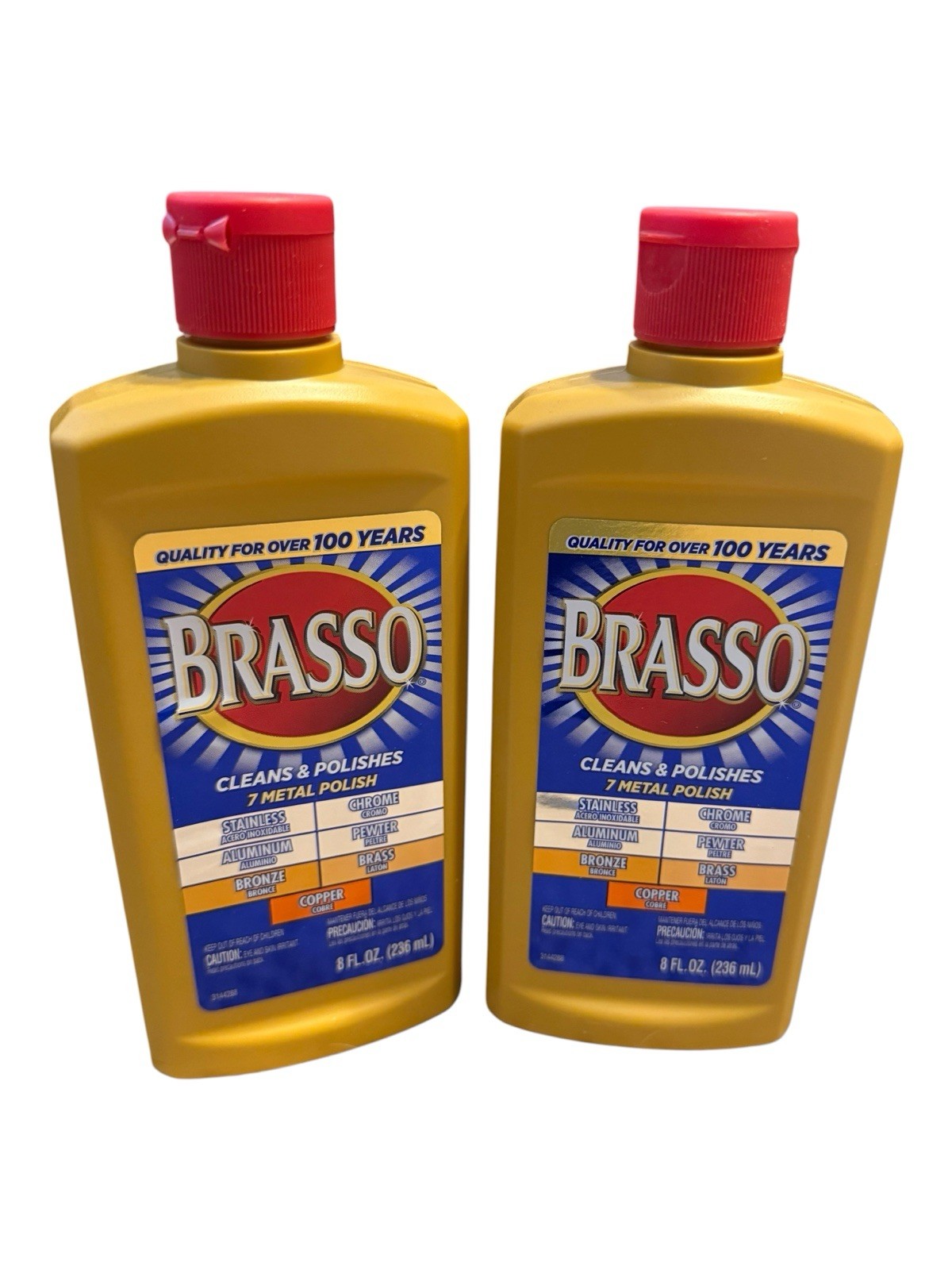 Brasso Metal Polish (7-Pack) Cleans Chrome, Brass, Pewter, Bronze (7x 8 oz)