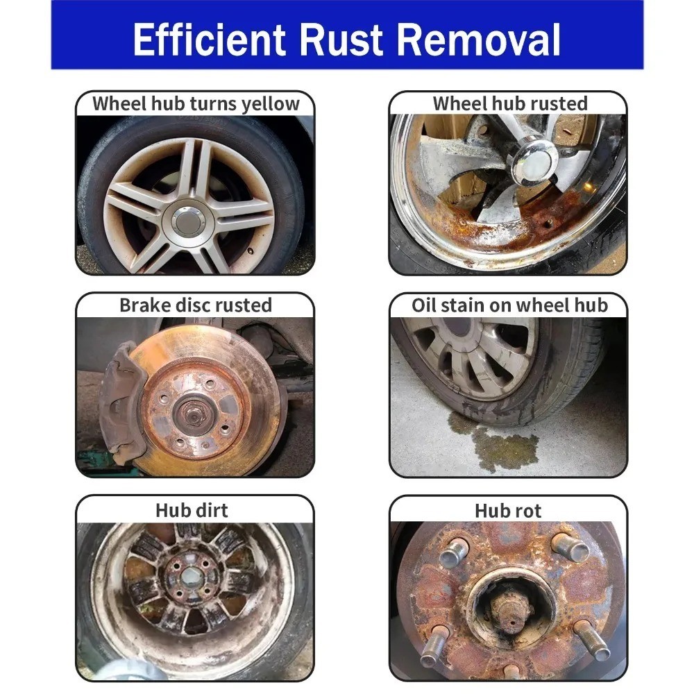 100ML Car Rust Remover Spray Metal Iron Cleaner Wheel Hub Exhaust Rust Cleaner