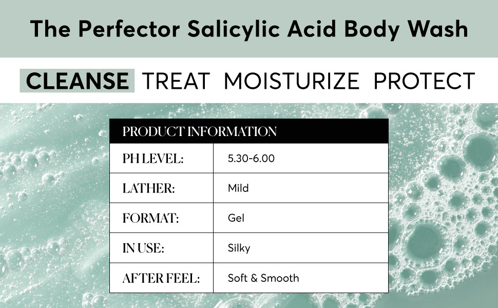 The Perfector Salicylic Acid Body Wash, Gentle & Smoothing Cleanser, 16.9 oz