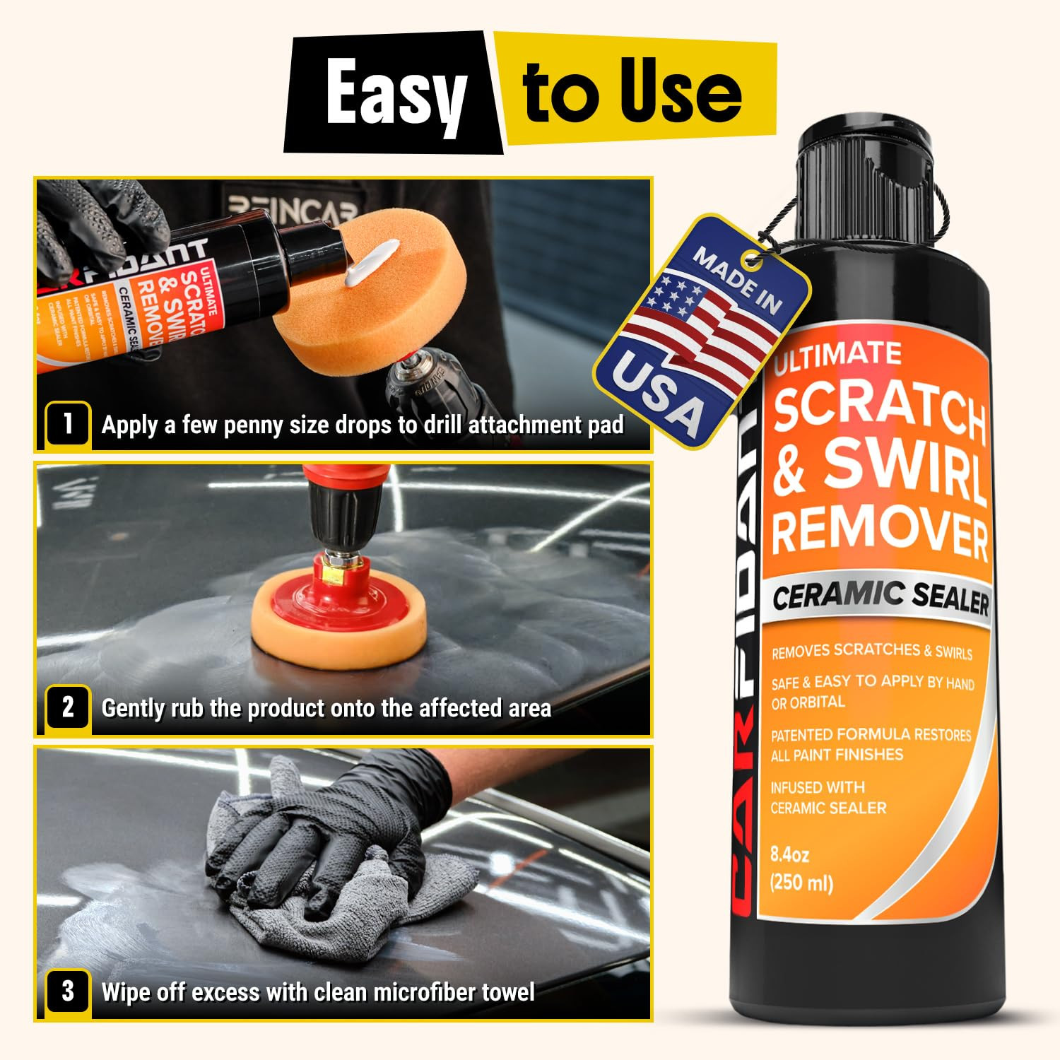 Scratch and Swirl Remover – Car Scratch Remover for Vehicles Paint – Polishing C