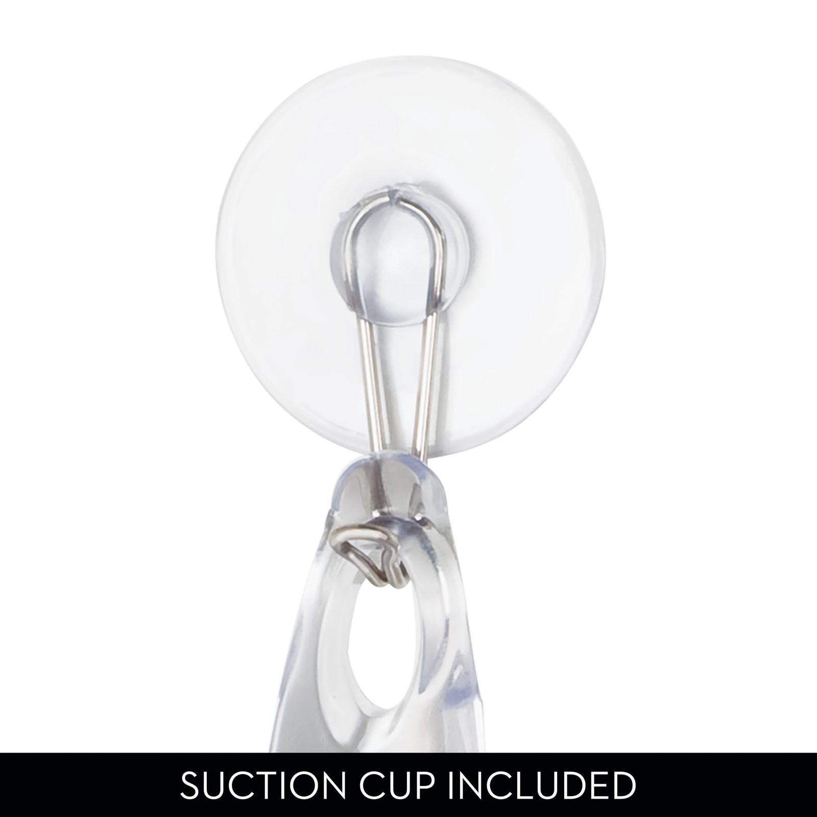 Plastic Bath Squeegee for Glass with Suction Hook Holder – 12″, Clear