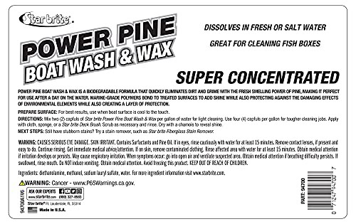 STAR BRITE Power Pine Wash Wax 128 Fl Oz 1 Gallon for Boats Cars RVs