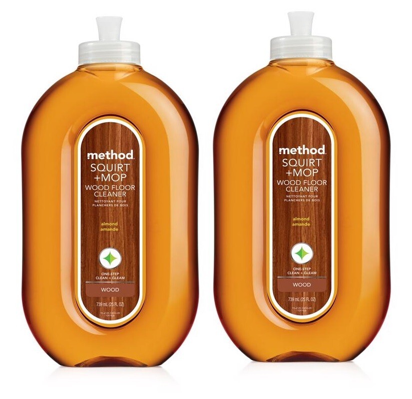 2~ Method Squirt & Mop Almond Scent Hardwood Floor Cleaner Liquid 25 oz No-Rinse