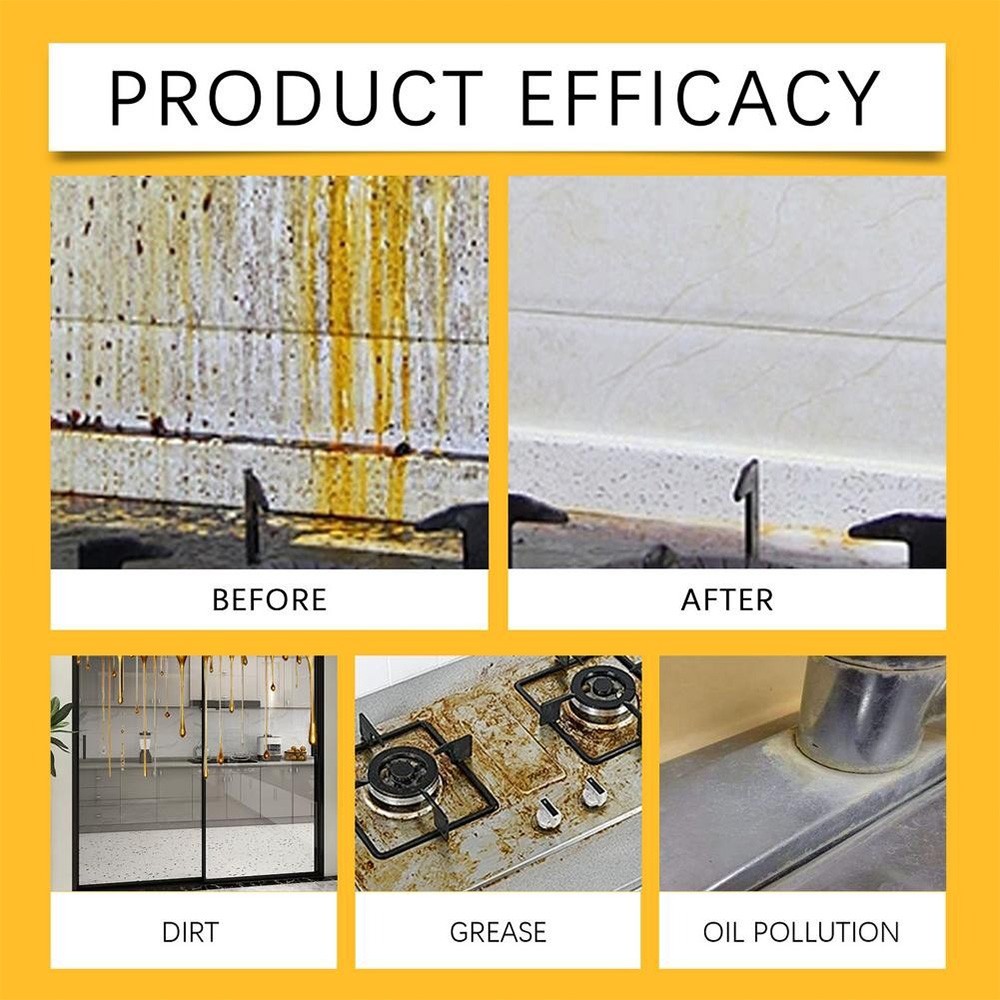 120ml Clean Kitchen Oil Stains Spray, Kitchen Heavy Oil Cleaning Agent