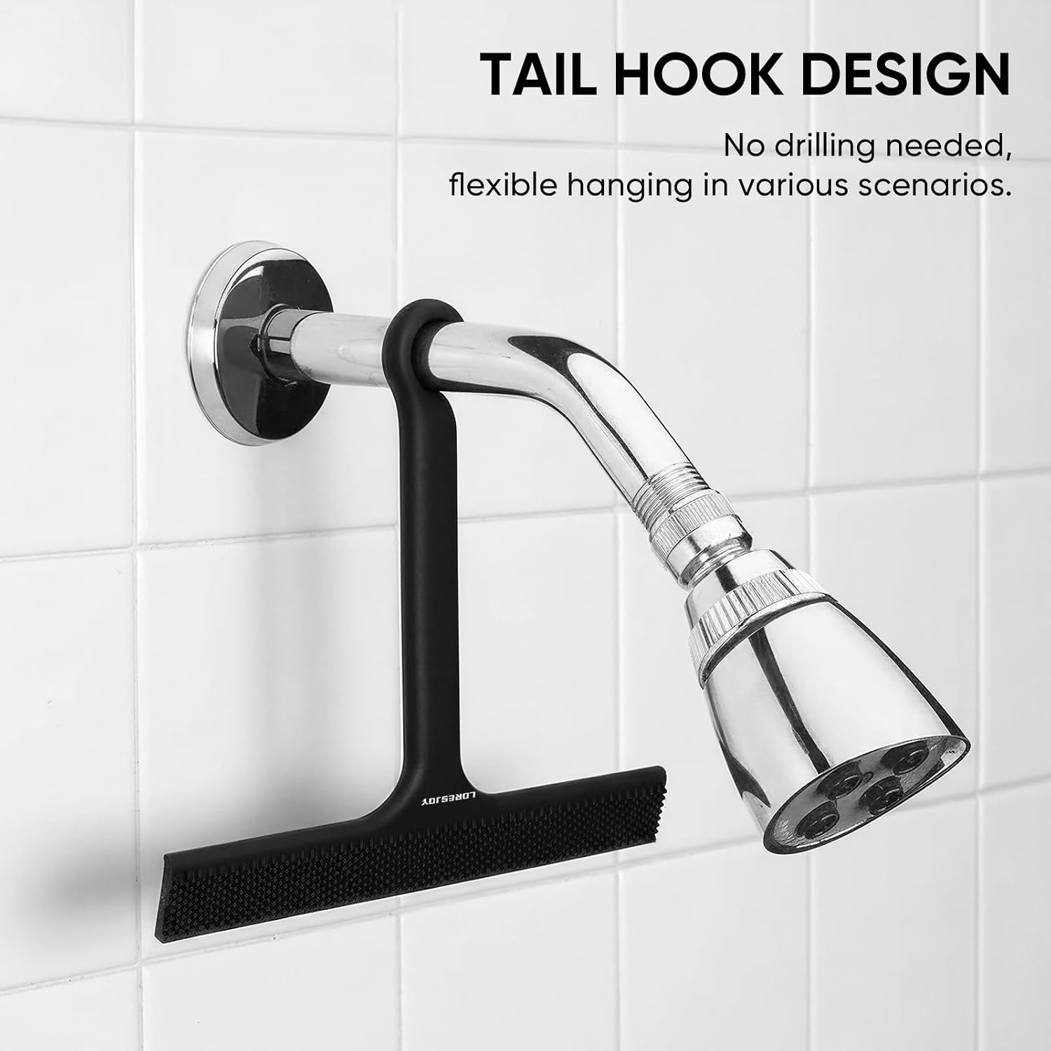 Shower Squeegee for Shower Glass Door Bathroom Accessories, Dual Head Wiper