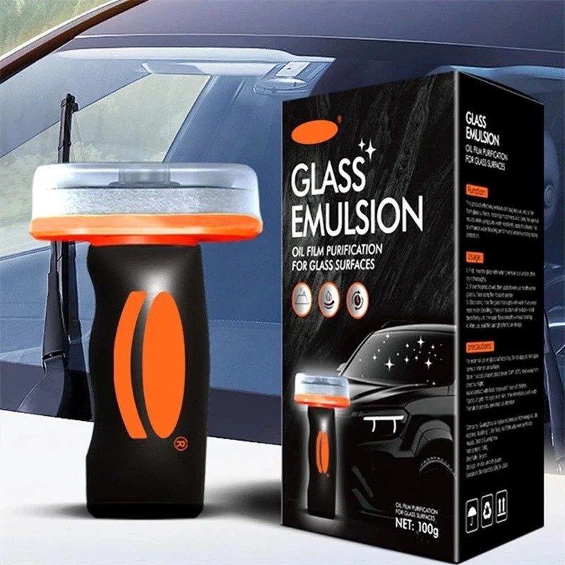 Automotive Oil Film Cleaner Car Windshield Oil Film Remover w/ Brush Head