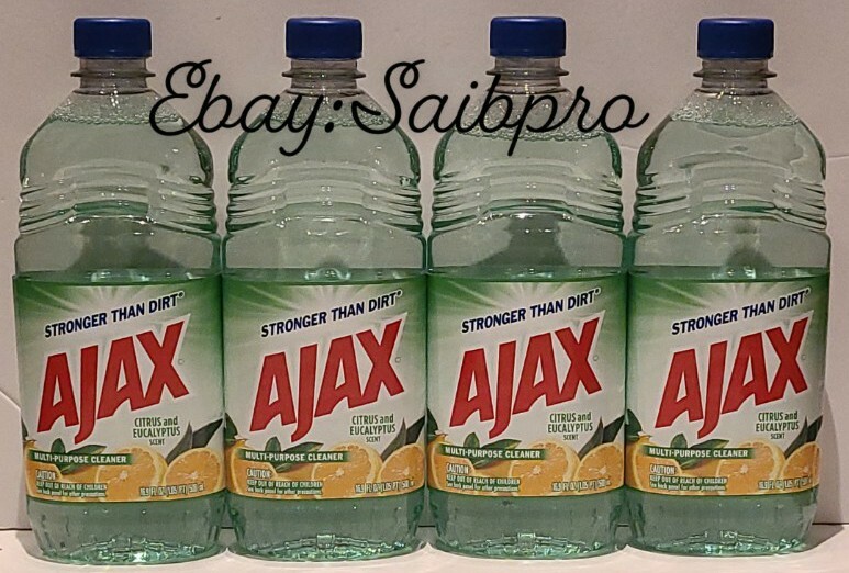 4 Packs Ajax Citrus And Eucalyptus Scent Multi-Purpose Cleaner 16.9 OZ
