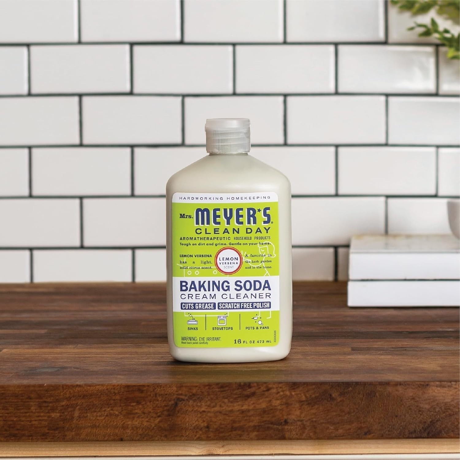 Baking Soda Cream Cleaner, Cuts Grease, Scratch-Free Polish, 16 Fl Oz, Pack of 1