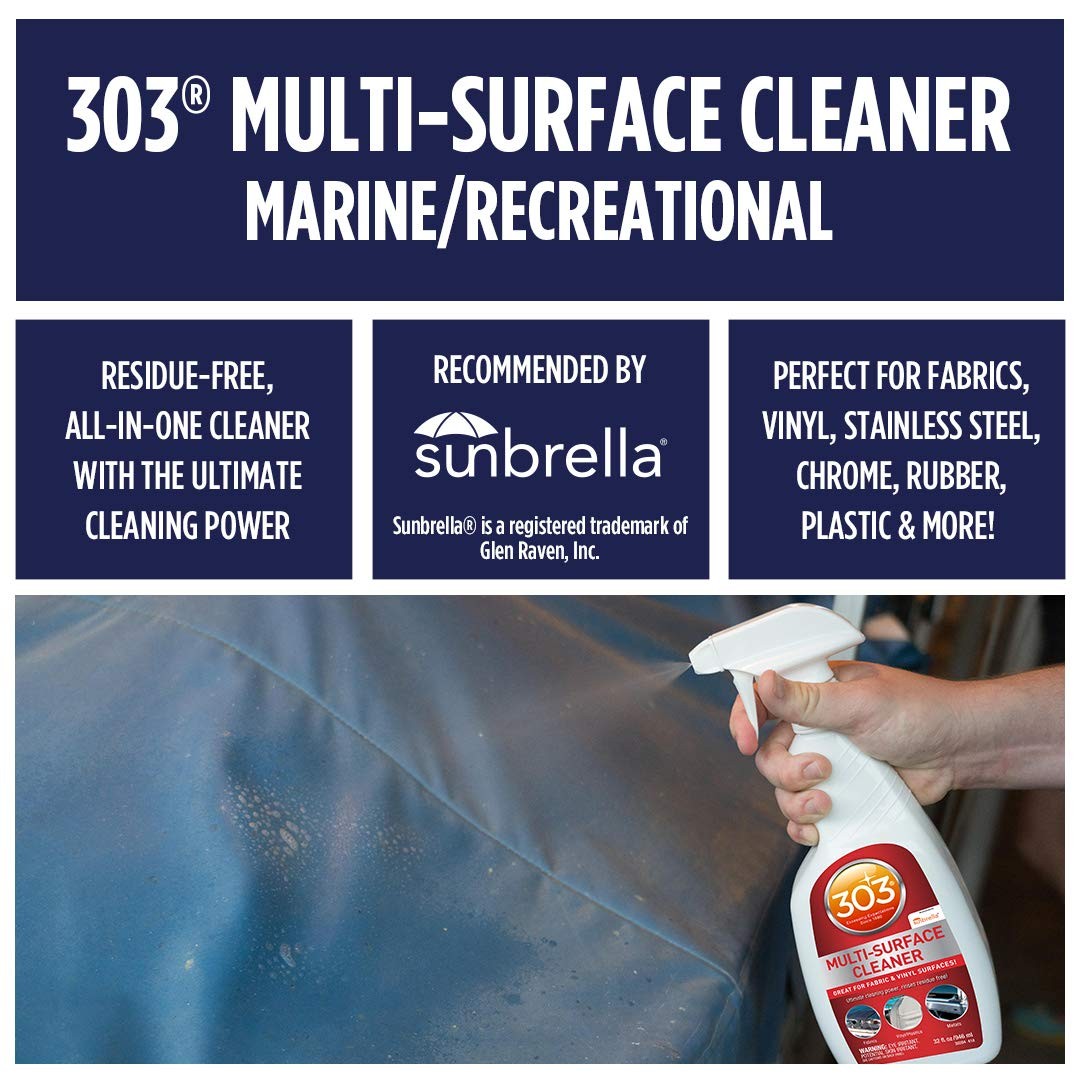 303 Marine Multi Surface Cleaner 32oz Cleans Vinyl Upholstery Chrome Plastic