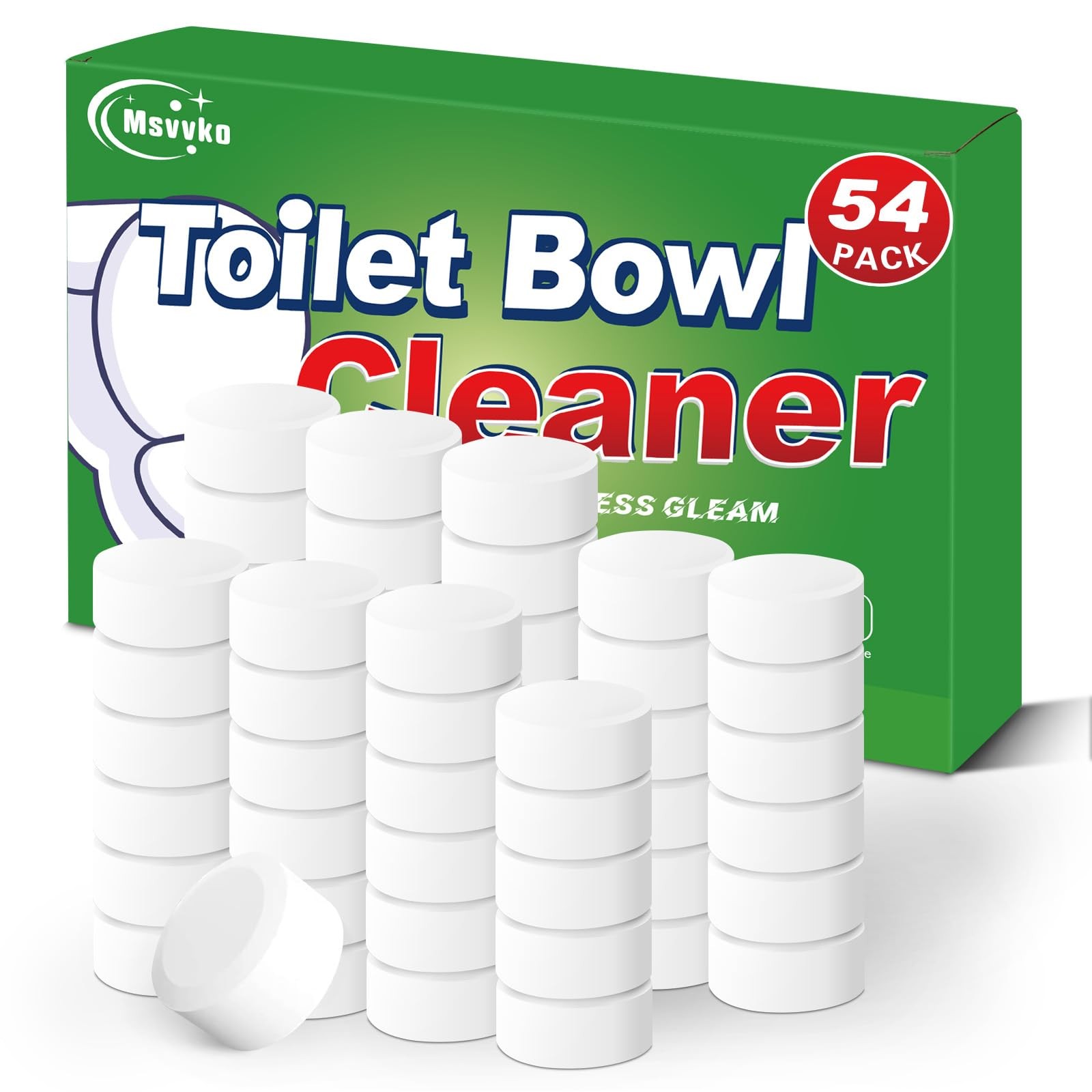 Bowl Cleaners Bleach 54 PACK, Automatic Tank Cleaner, Bathroom Cleaner Agains…