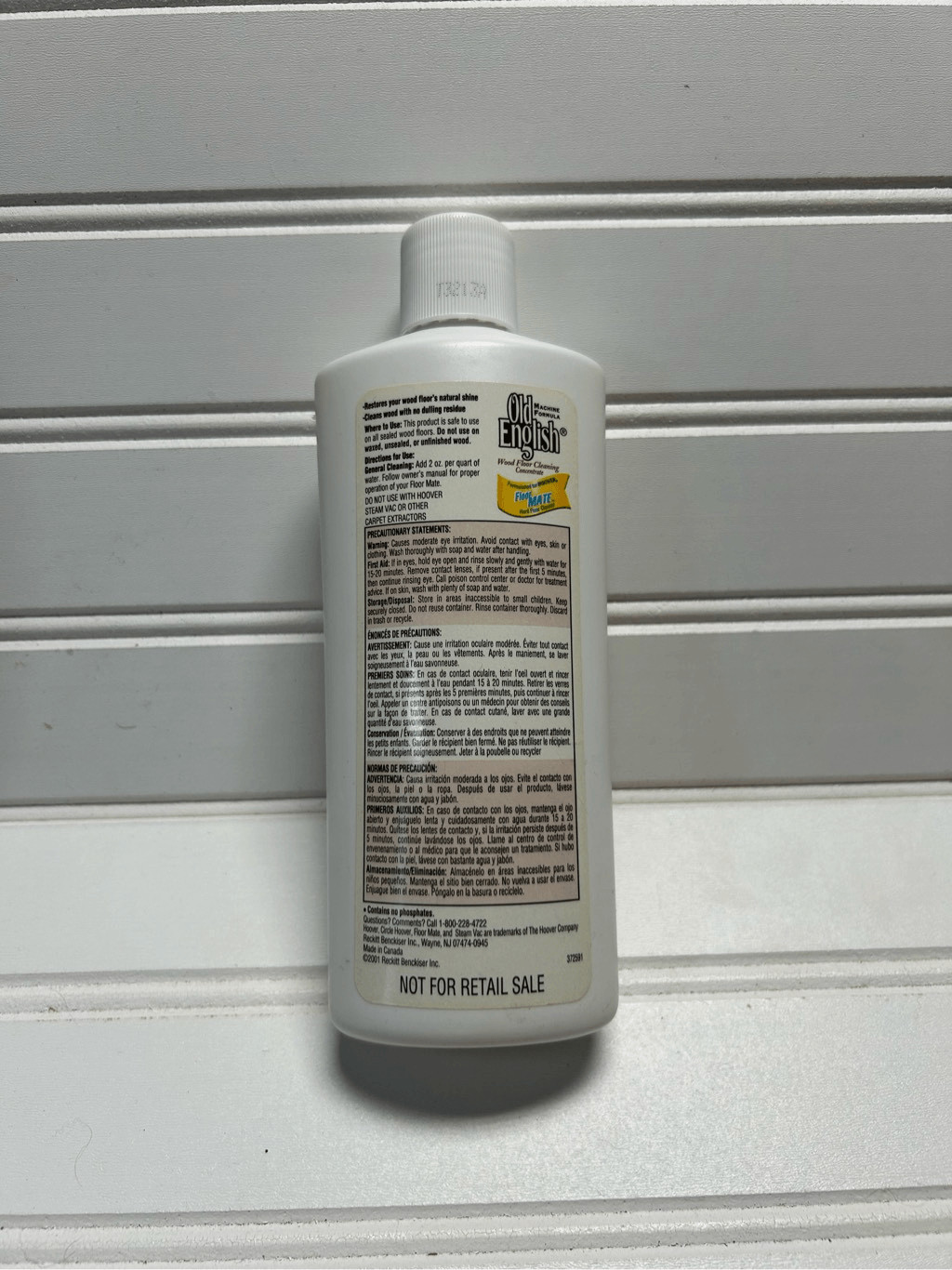 Hoover Old English Wood Floor Cleaning Concentrate Floormate Cleaner 8 fl oz Sea