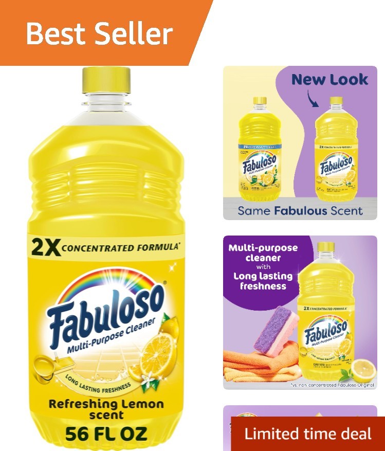 Refreshing 2X Multi-Purpose Cleaner with Lemon Scent – 56 fl oz for All Surfaces