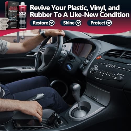 Plastic Restorer for Cars, Black Trim Restorer – Restores Faded Plastic,