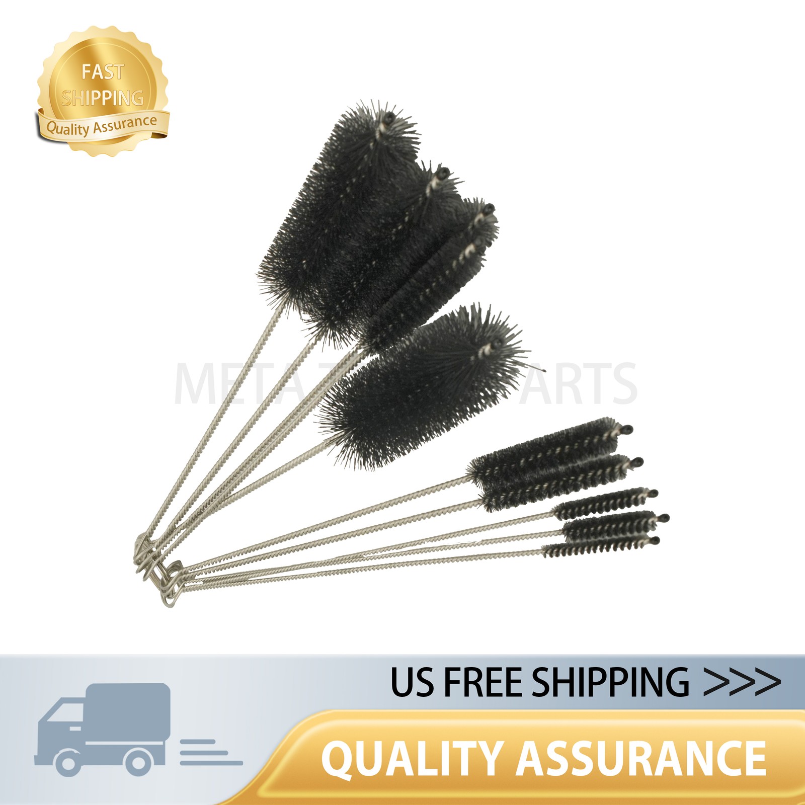 10PCS Set Nylon SmallLong Cleaning Straw Brush Cleaner Bottle Tube Pipe US