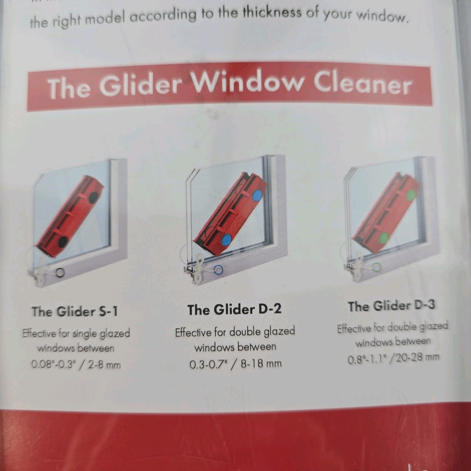 Tyroler The Glider Magnetic Window Cleaner D-2 Double Glazed Windows
