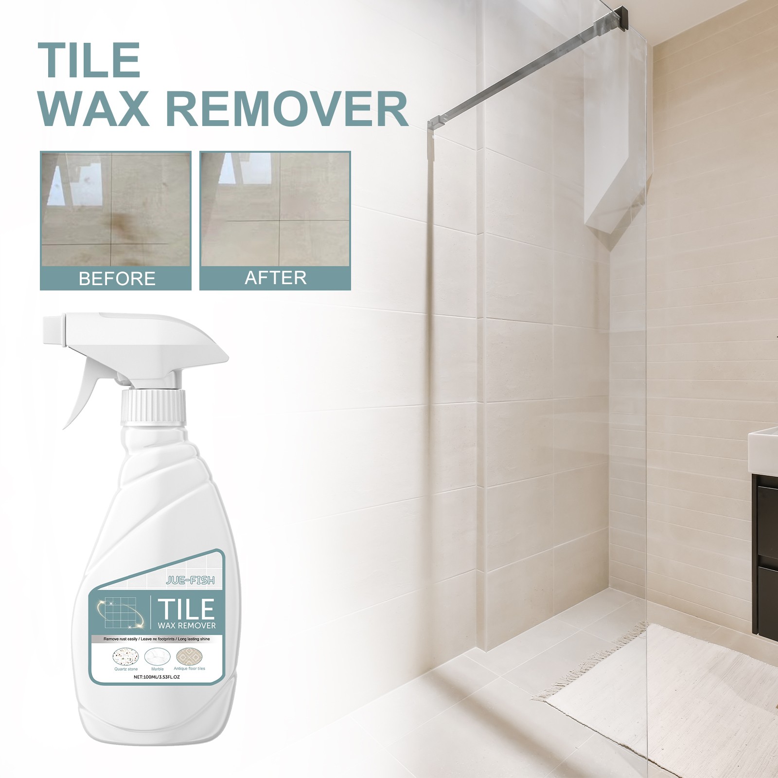 Tile & Stone Cleaner Polish for Quartz Ceramic Surface Scratch Repair 100ml