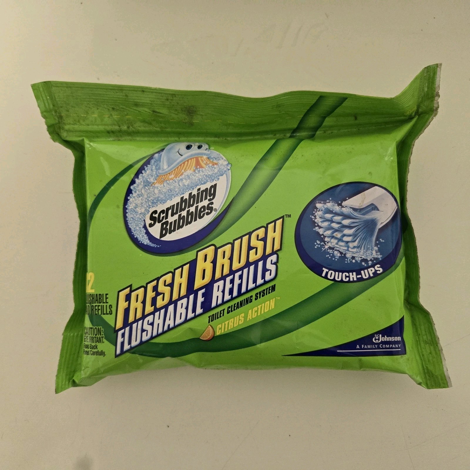 Scrubbing Bubbles Fresh Brush Flushable Cleaning Pads 12 CT Citrus Refill NEW