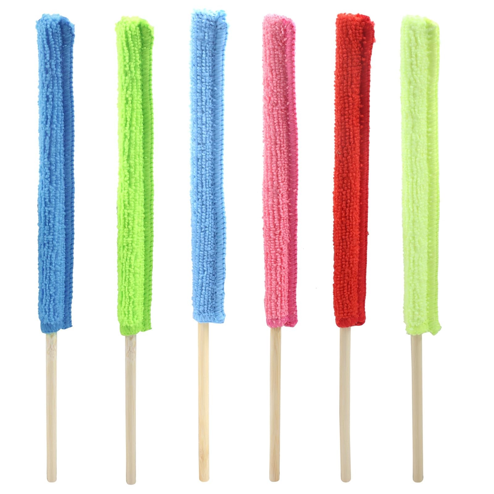6 Pcs Microfiber Detail Duster Sticks, Mini Duster Crevice Cleaning Tool Kit …
