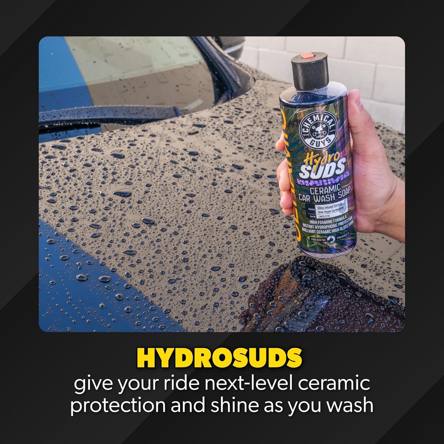 HydroSuds Ceramic, Shine High Foaming Car Wash Soap – Foam Cannon Soap, Works