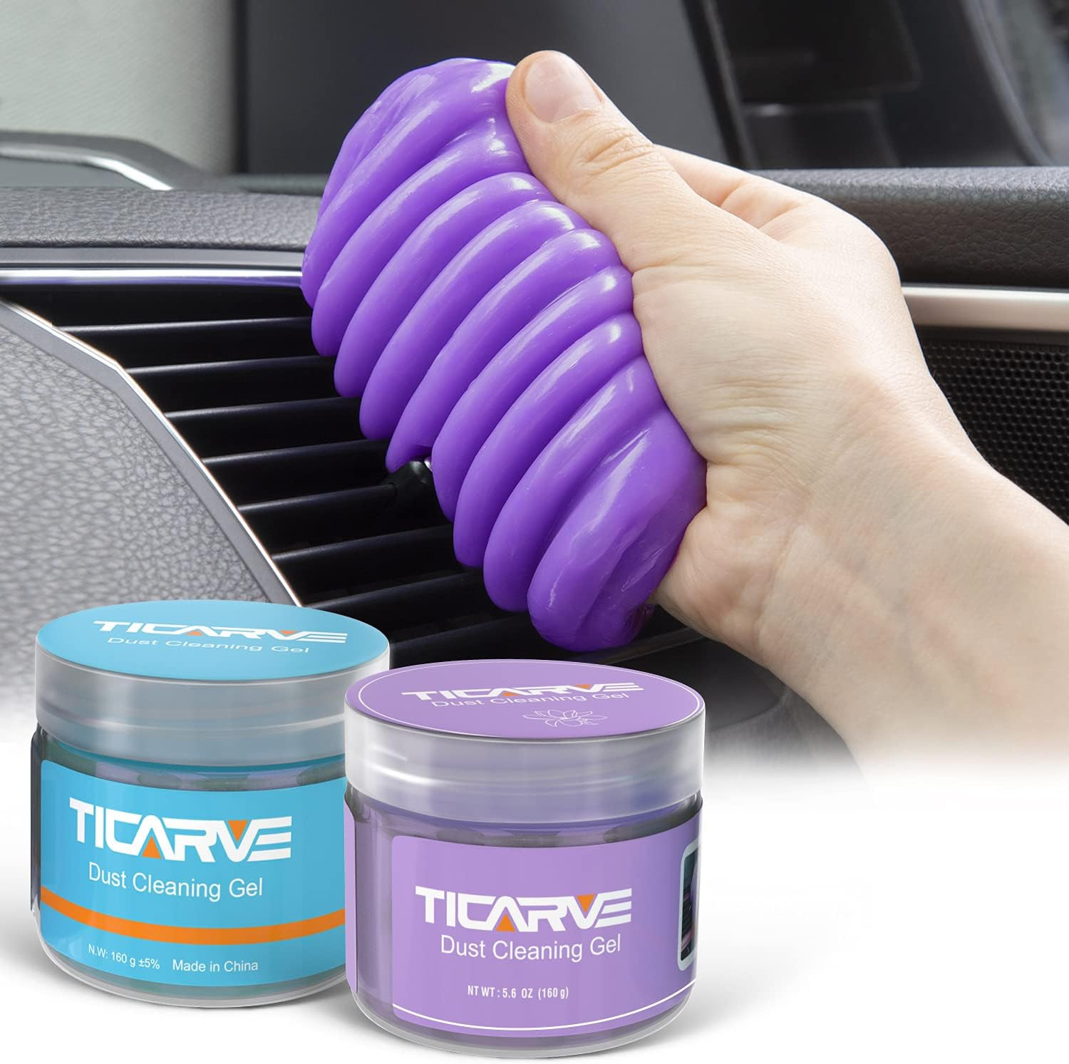TICARVE 2Pack Cleaning Gel for Car Cleaning Putty Car Slime for Cleaning Car