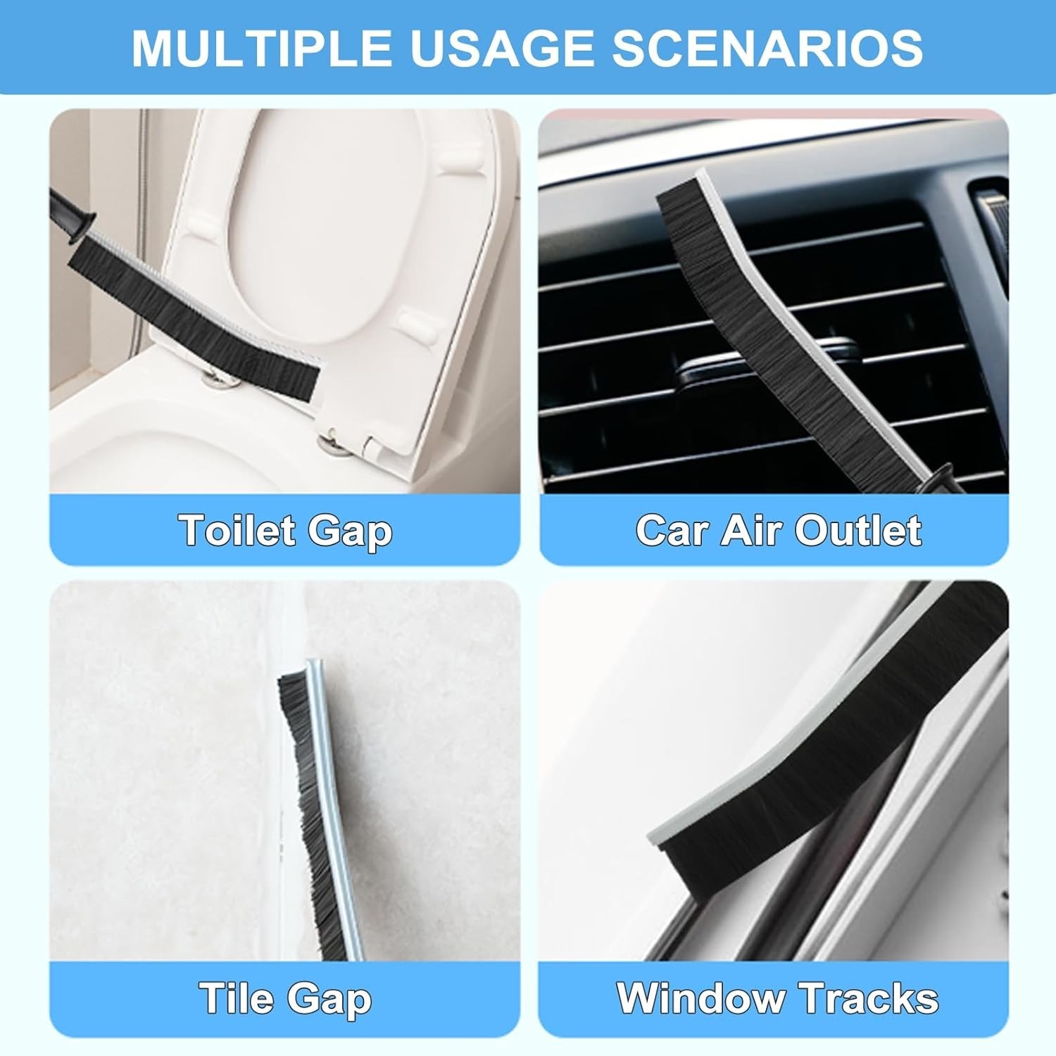 All-Purpose 10 Inch Dual Blade Streak-Free Squeegee, Safe on Mirro