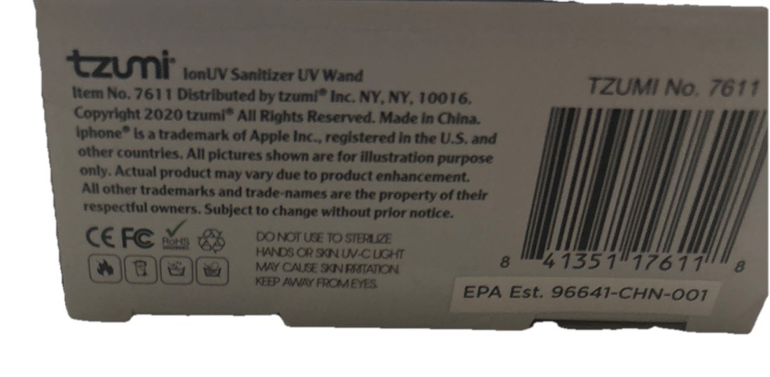IonUV Sanitation Wand Rechargeable Fast Sanitizing UVwand 13.5” New In Box