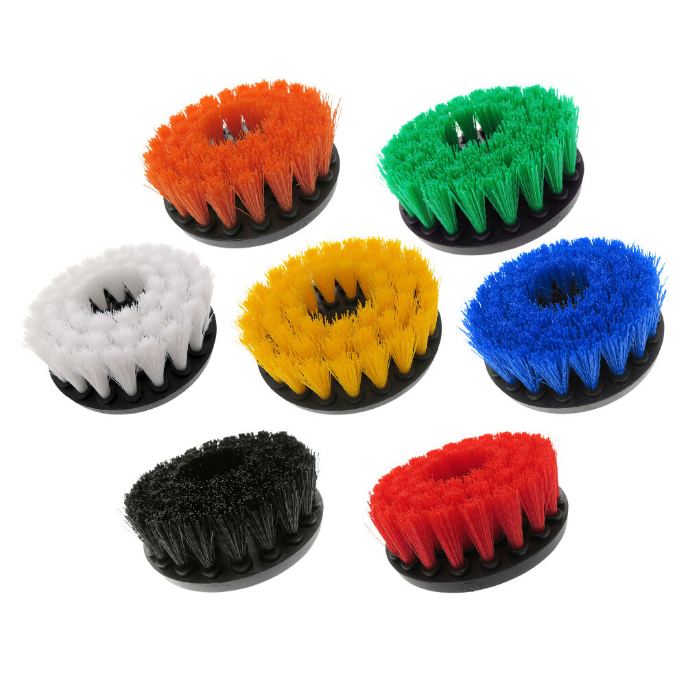 Scrub Brush Upholstery Car Seat Carpet Mat 4″ 5″ Round Power Drill Attachment