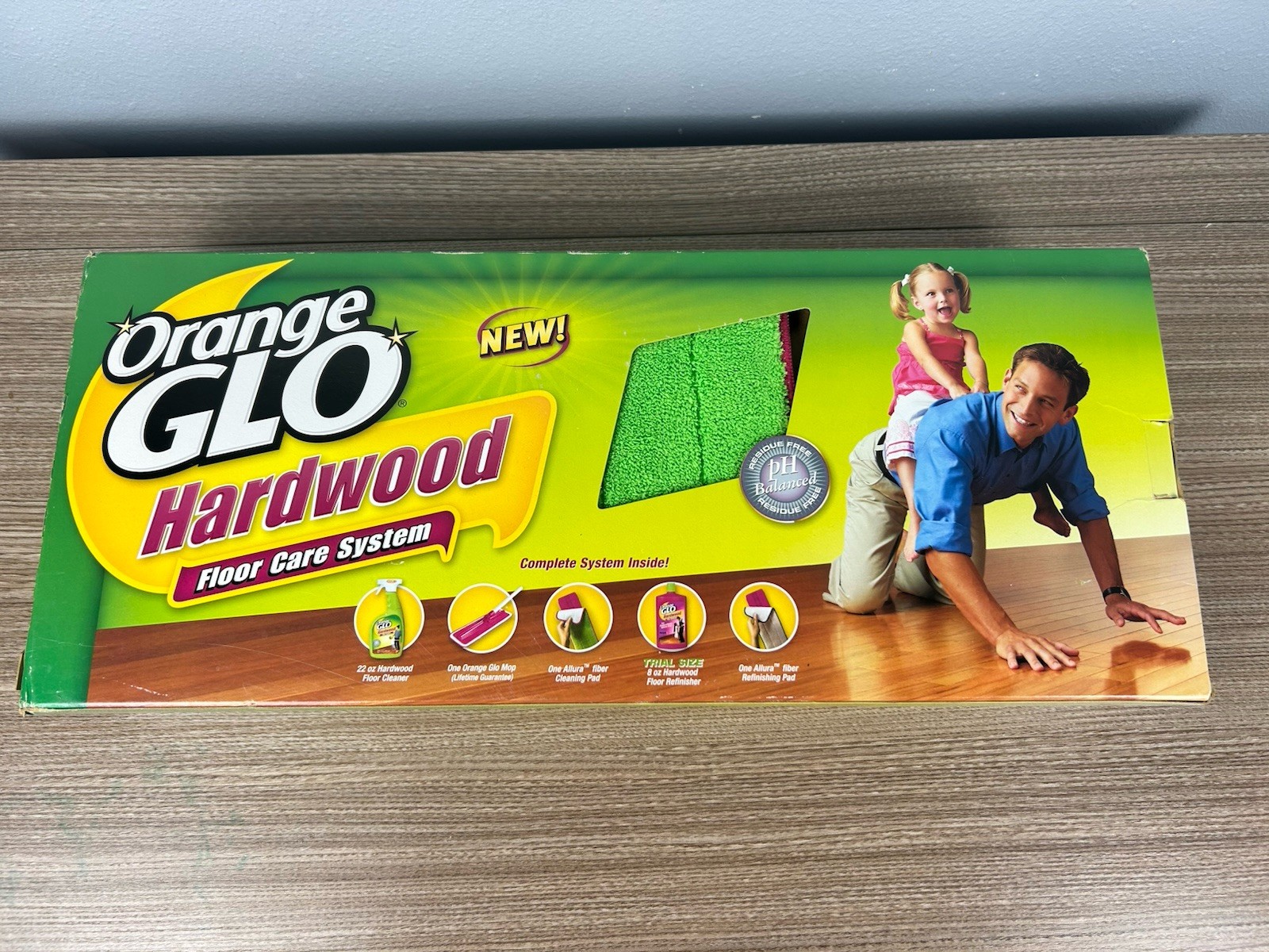 Orange Glo Hardwood Floor Care System Complete Kit New Old Stock 5 PC