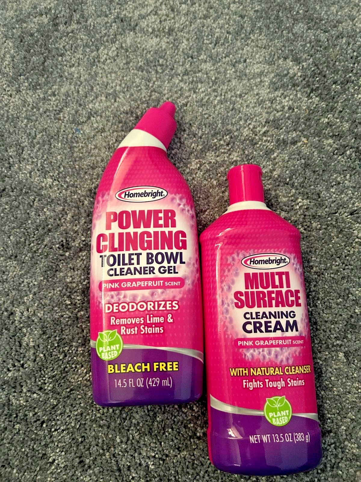Homebright Multi-Surface Cleaning Cream and Power Clinging Toilet Bowl Gel Pack2