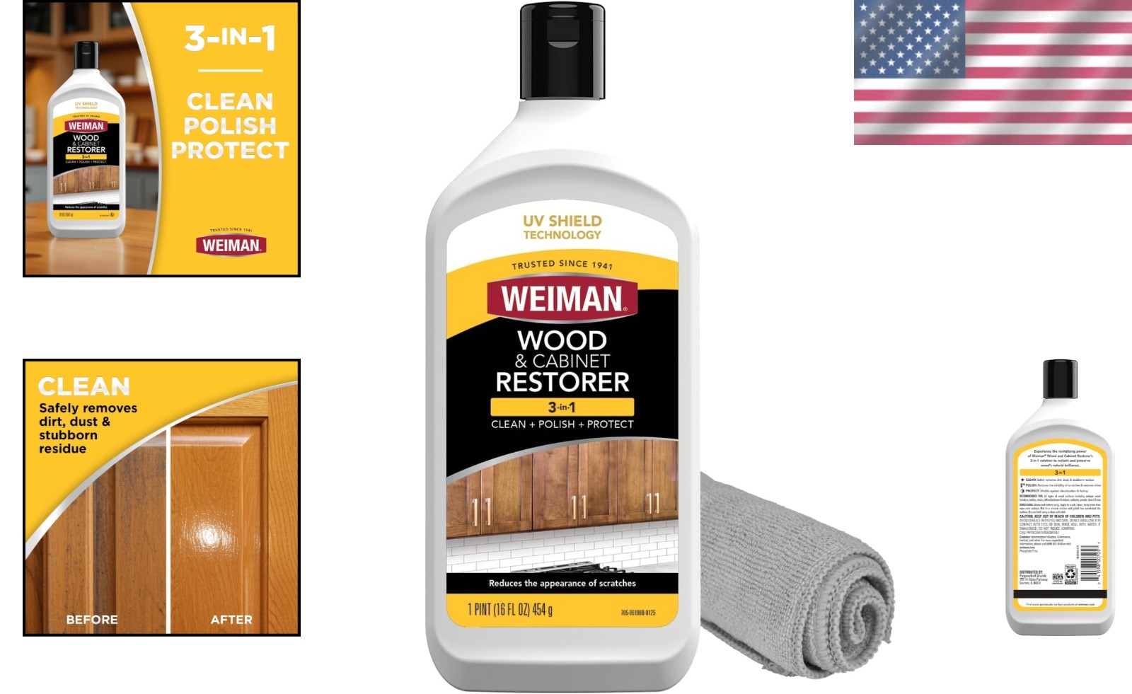 Restore & Protect All Wood Surfaces with 3-In-1 Cleaner and Polish Bundle