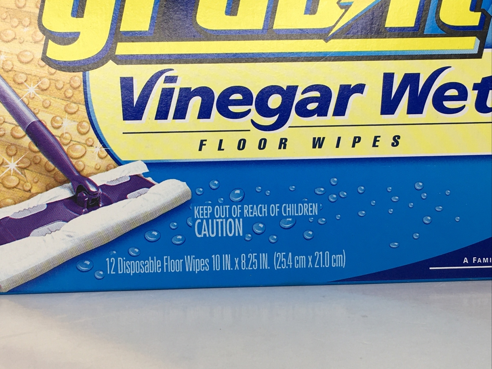 Pledge Grab It Vinegar Wet Floor Wipes 12 Ct Natural Care for Wood Floors DISC!