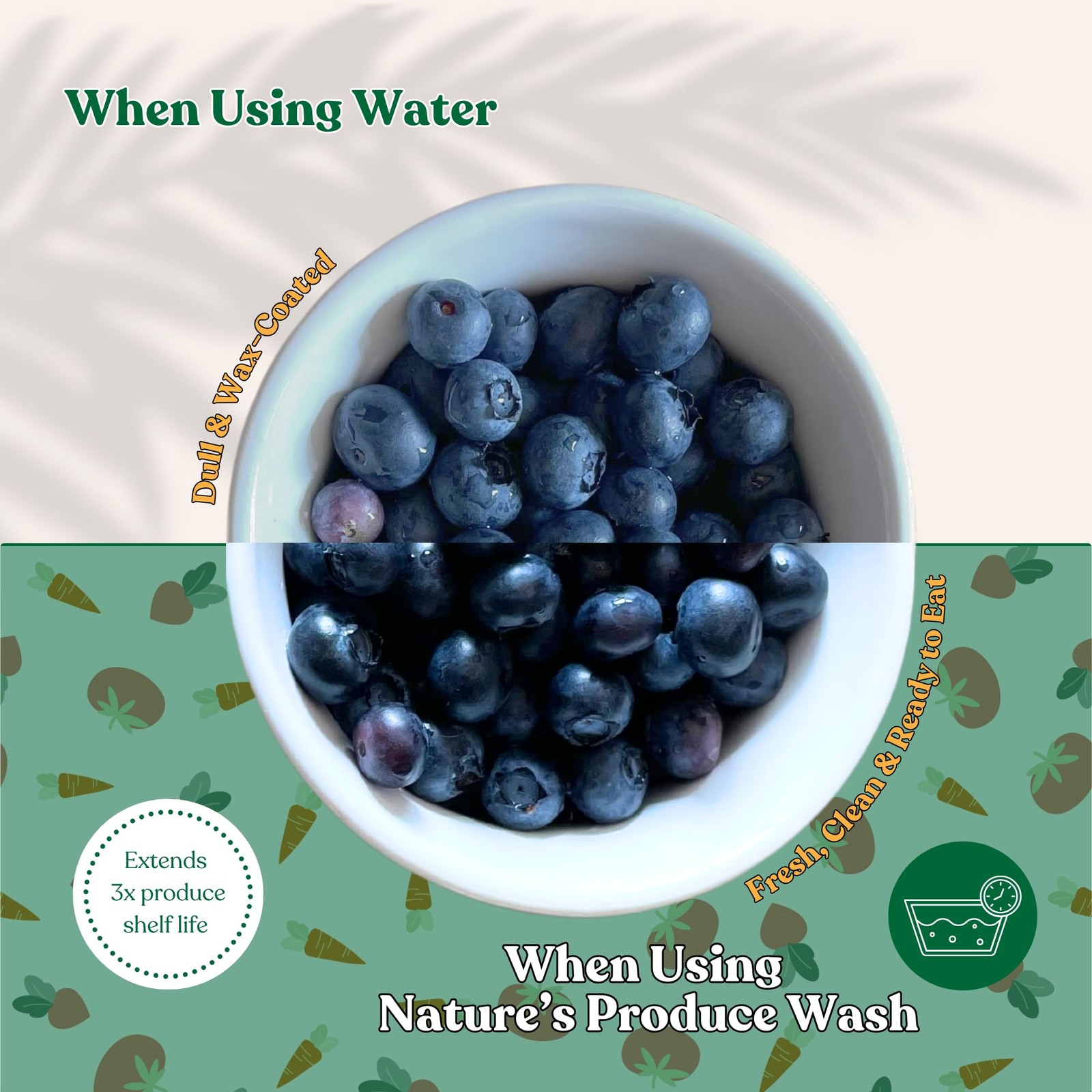 Natures Produce Wash, Fruit and Vegetable Wash, Removes Unwanted Residue, Ext…