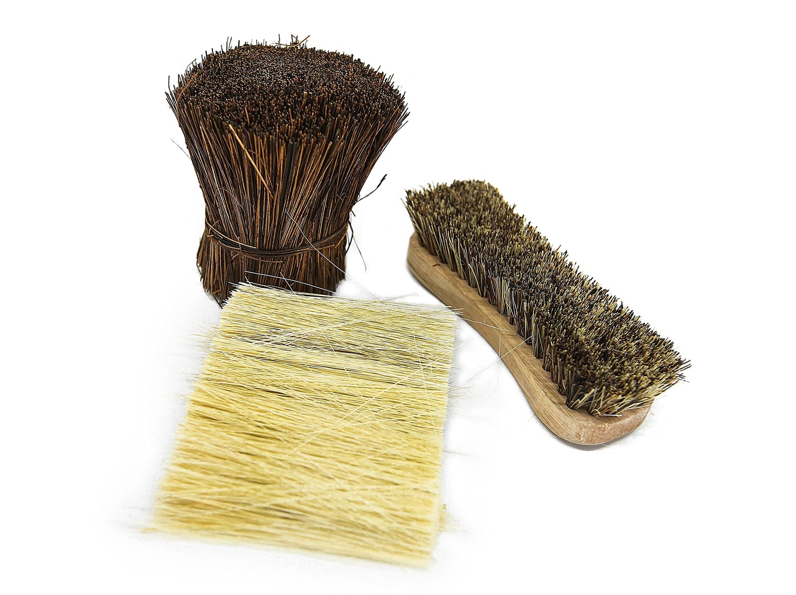 All-Natural Wooden Scrub Brush Set | Wooden Handle | Tampico and Palmyra bris…