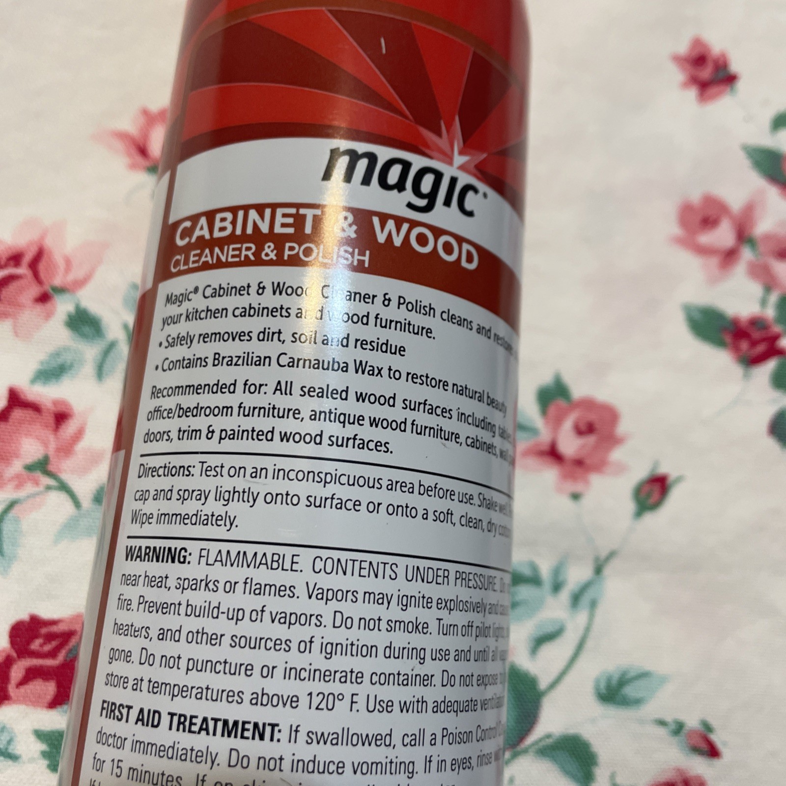 Magic Cabinet&Wood Cleaner Polish Aerosol 17oz Cleans&Restores 1 NEW CAN Tested