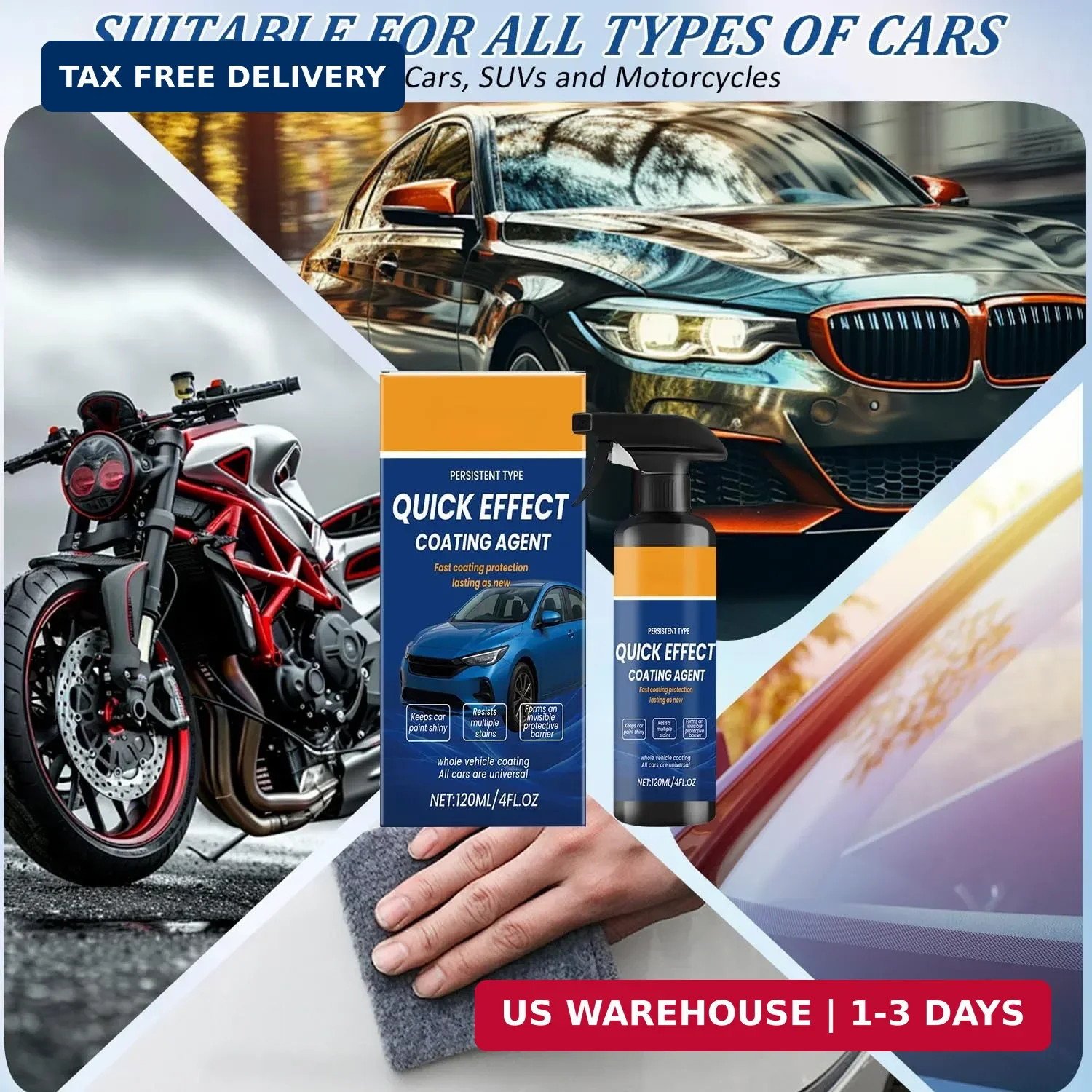 2PCS Advanced Car Quick-Acting Coating Agent Spray, Car CoatingSpray, Car