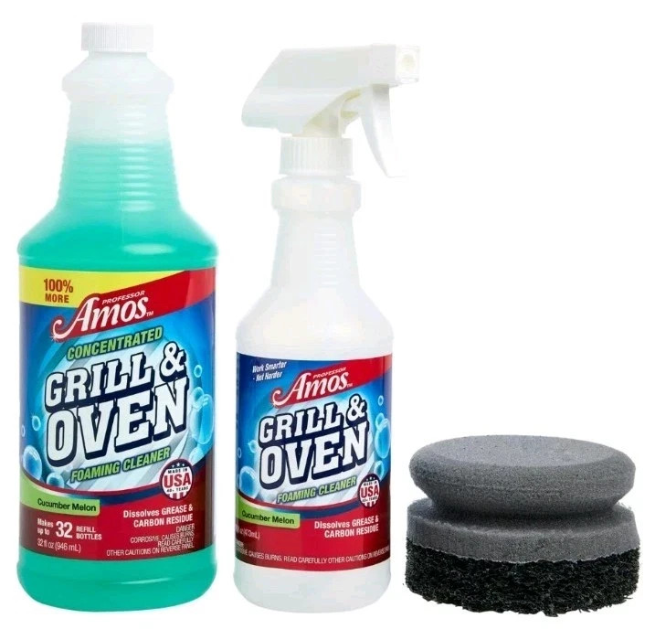 Professor Amos Concentrated Grill & Oven Foaming Cleaner kit 32oz Cucumber Melon