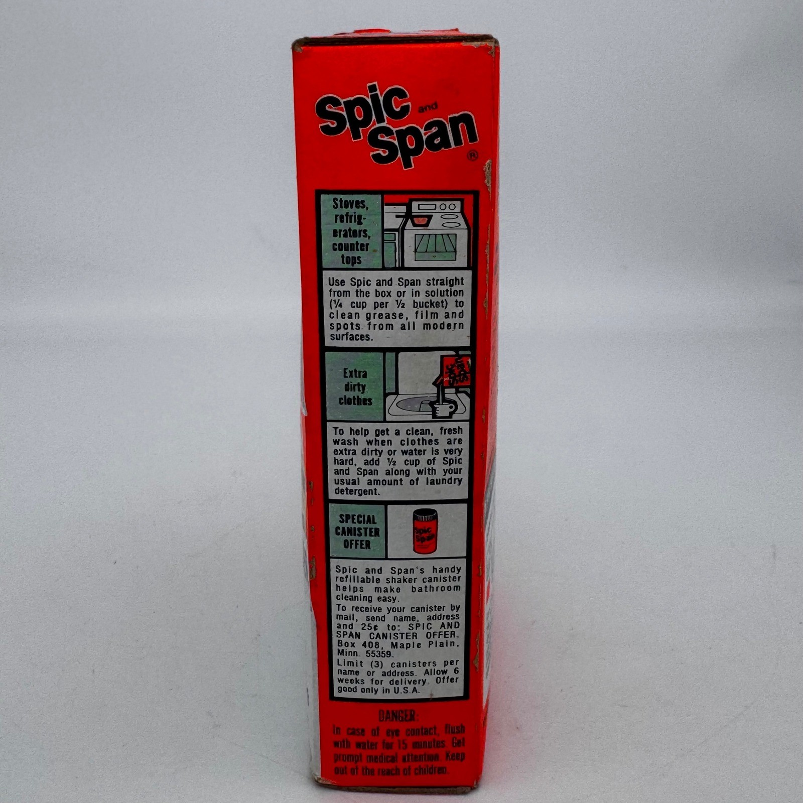 Vintage Spic and Span The Big Job Cleaner 16 oz Box Collectible Unused Collector