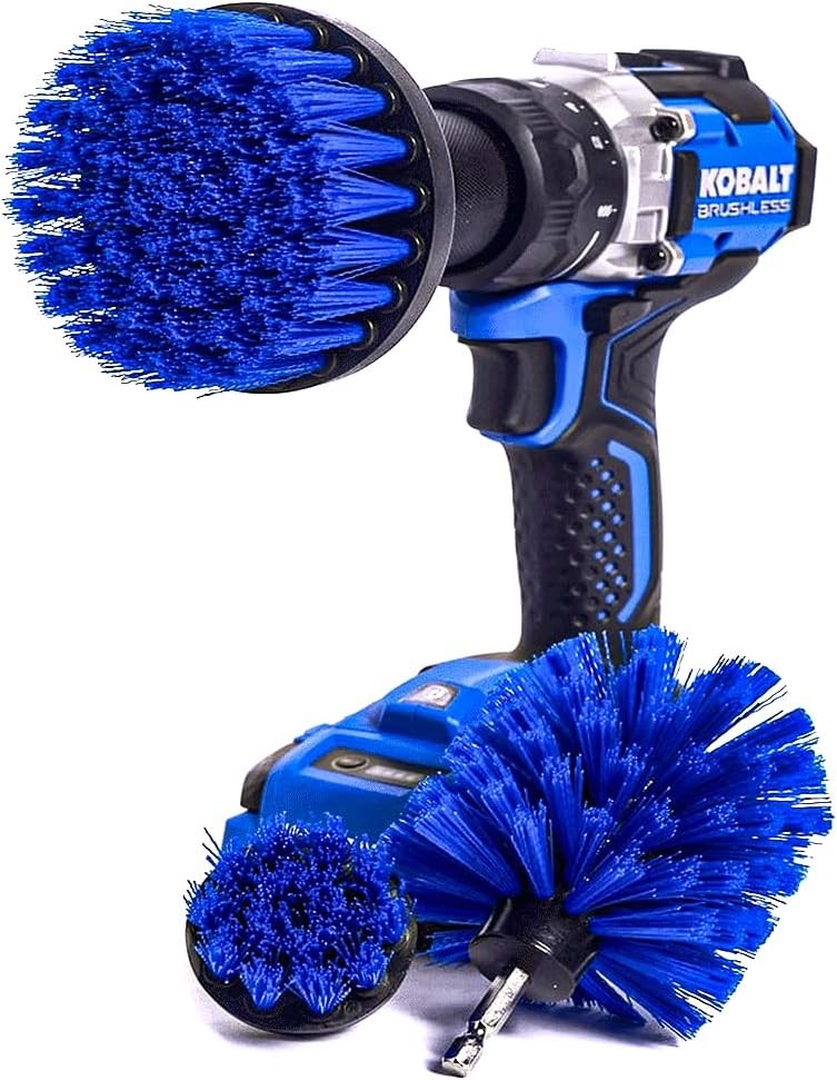 Diamond Shine 3-Pack Multipurpose Drill Brush Attachment – Turns Drill Into Elec