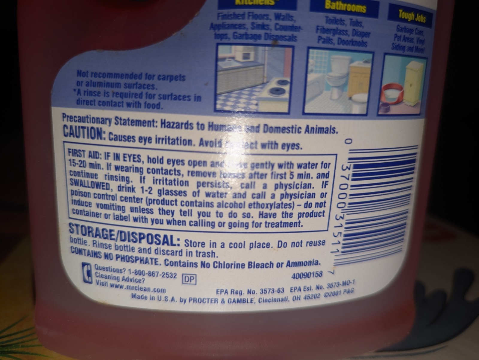 Mr. Clean Ultimate Orange Multi Purpose Cleaner New 40oz. Vintage