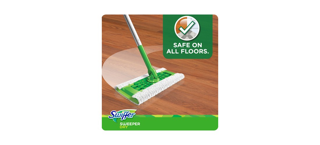 SWIFFER 31821 Dust Mop Refill Sweeper 5.4″ Dry Microfiber White