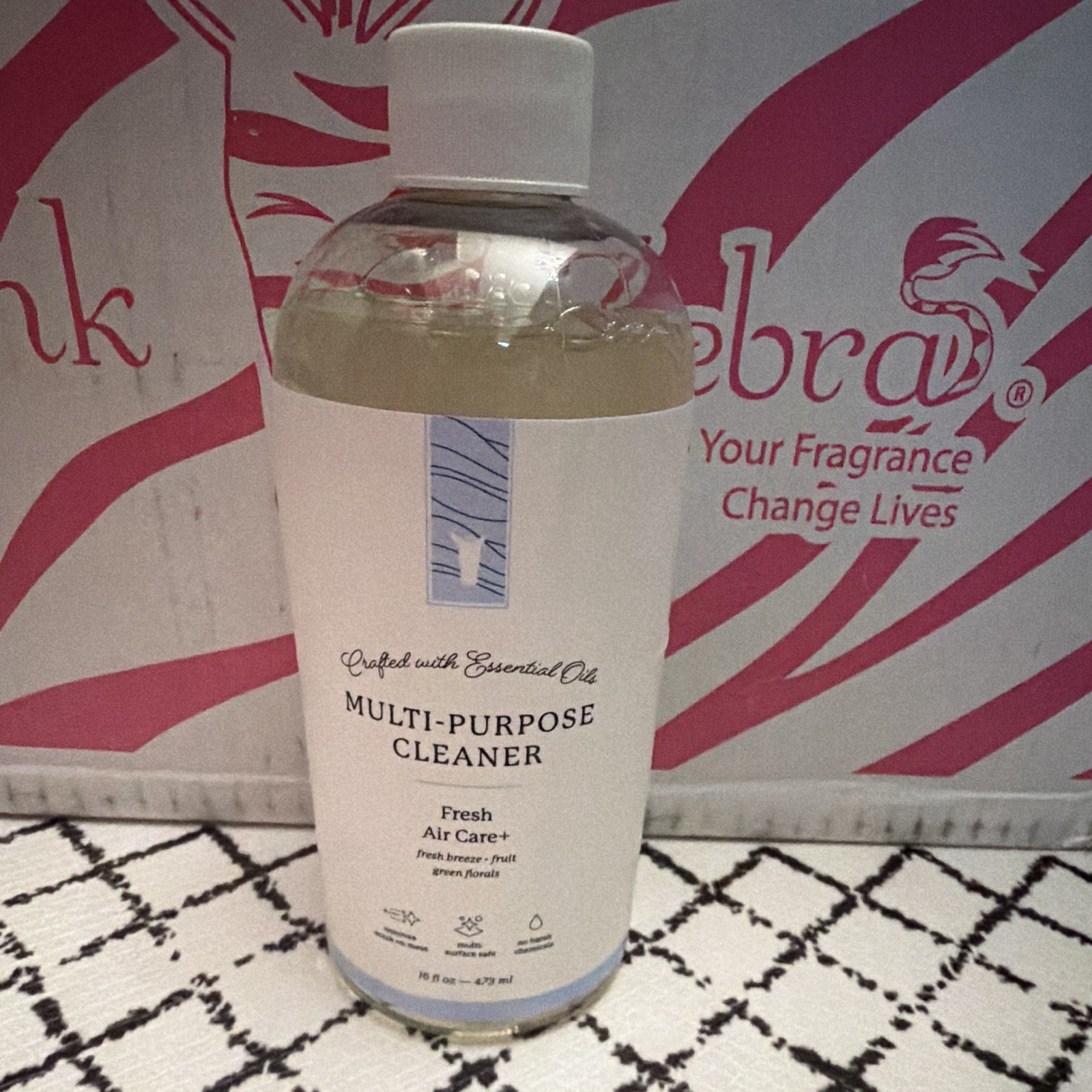 Pink Zebra Multi-Purpose Cleaner Fresh Air Care+ No Harsh Chemicals 16 fl oz