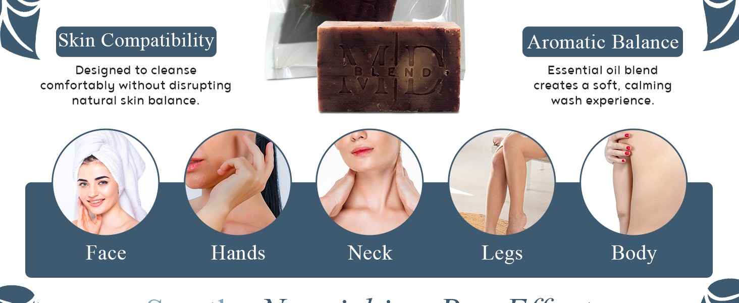 Switch2Pure Nourishing Soap Bar for Sensitive Skin with Jojoba, Avocado & Rose