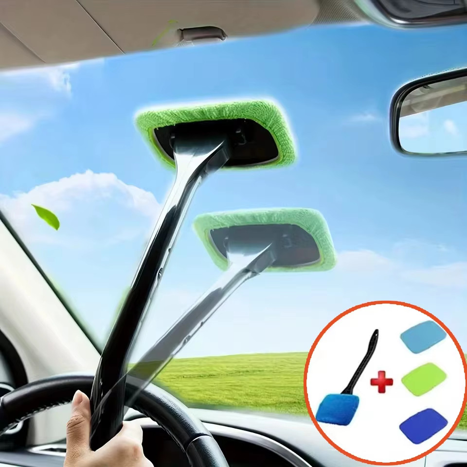 Car Window Cleaner Brush Kit Windshield Cleaning Wash Tool inside Interior Auto