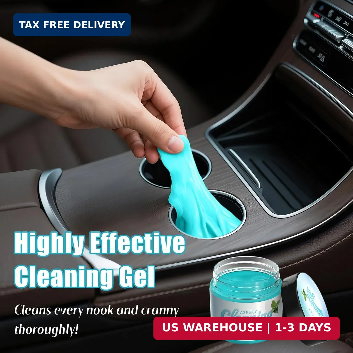 ASFSKY Car Cleaning Gel (Blue,Mint) Cleaning Putty Universal Dust Cleaning Car I